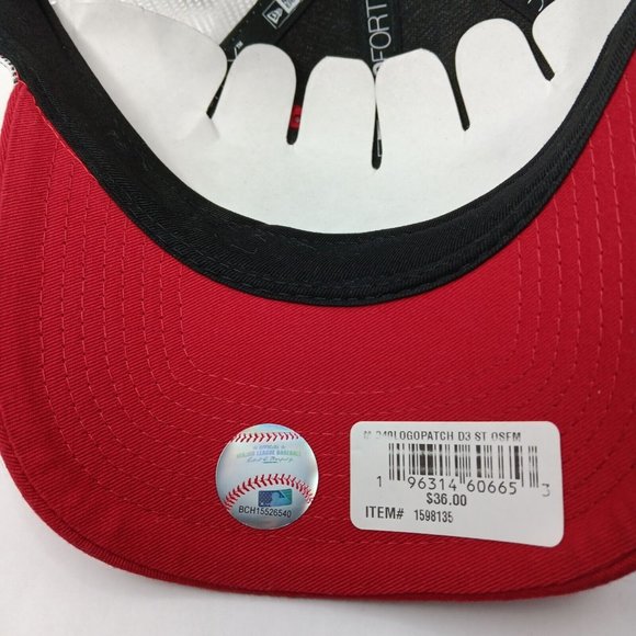 St Louis Cardinals MLB Baseball Cap New Era 9Forty Red Mesh Adjustable Hat NEW - Picture 6 of 10